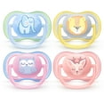 thumbnail image 1 of Philips Avent Ultra Air Pacifier 0-6m, elephant/owl decos, mixed case, 2 pack, SCF085/05, 1 of 5
