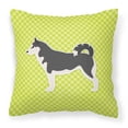 thumbnail image 2 of Carolines Treasures BB3680PW1818 Siberian Husky Checkerboard Pink Fabric Decorative Pillow, 2 of 5