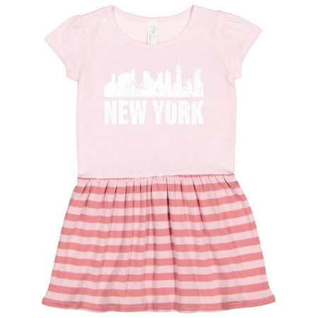 

Inktastic New York Skyline Grunge Gift Toddler Girl Dress