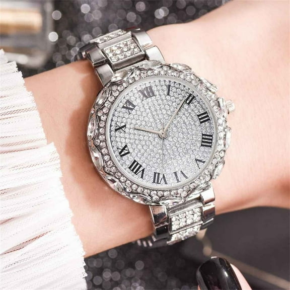 TIHLMK Full-Rhinestone Women's Watch Fashion Women's Watch Casual Quartz Watch for Men Women New Women Watch Women's Gifts Valentine's Day Gift