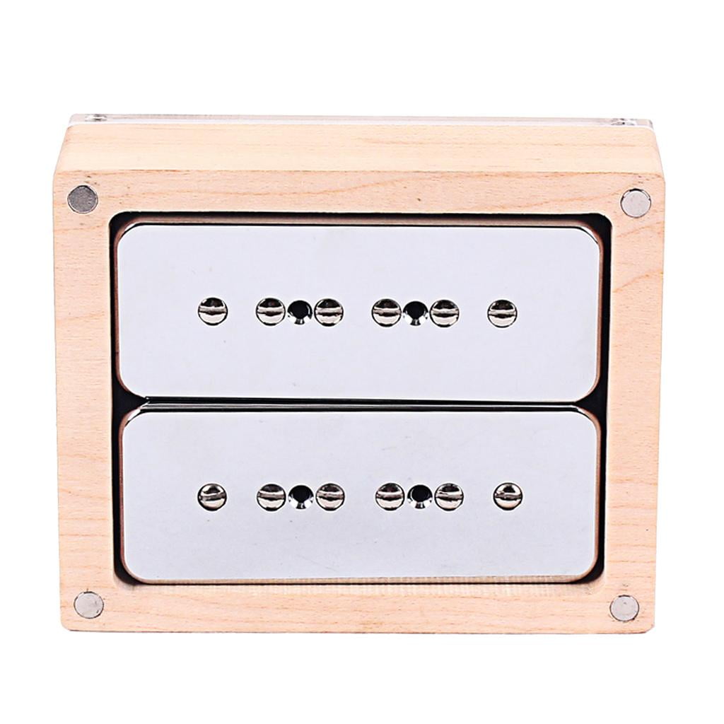 LeeQinersw 2pcs/set P90 Guitar Pickups Single Coil Humbucker Pickups Neck&Bridge Chorme