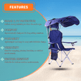 thumbnail image 2 of CozyBox New Upgraded Portable Folding Camping Chair with Canopy Outdoor Camp Tailgate Beach Chair, 2 of 6