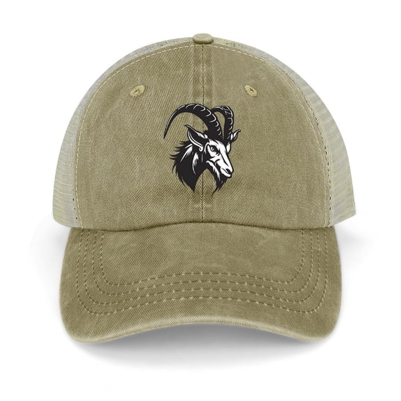 The Goat Khaki Baseball Cap for Men Women, Adjustable Snapback Hats Trucker Hat