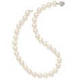 thumbnail image 2 of Sterling Silver 12-13mm White Shell Bead w/CZ Clasp Necklace, 2 of 6