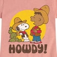 thumbnail image 3 of Peanuts - Franklin And Snoopy Howdy - Toddler & Youth Girls Short Sleeve Graphic T-Shirt, 3 of 6