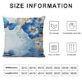 thumbnail image 5 of Orinice Floral Pillow Cover Cotton Linen, Blue and White Wild Flowers with Monarch Butterflies Lily Therapy Spa Art Prints Decorative Pillow Cover Cushion Cover Home Decor Pillowcase for  White, 5 of 5