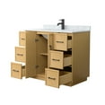 thumbnail image 2 of Elan TK 42" Light Oak Single Vanity & White Carrara Marble Top & Black Trim, 2 of 5