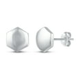 thumbnail image 4 of Simple Solid Disk Plain Hexagon Geometric Stud Earrings in 925 Sterling Silver Jewelry, 4 of 5
