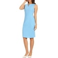 thumbnail image 4 of INSPIRE CHIC Vestido elegante sin mangas para mujeres, vestido ajustado tipo lápiz XS azul claro, 4 of 6