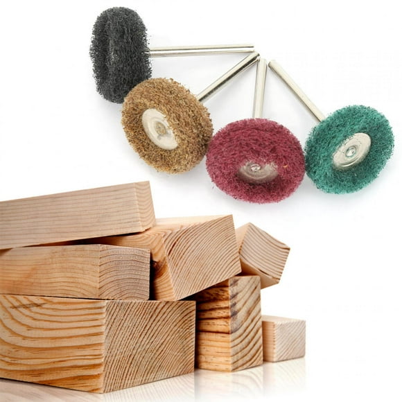 Kit de 80 cepillos abrasivos de 25 mm con almohadilla para fregar y pulir