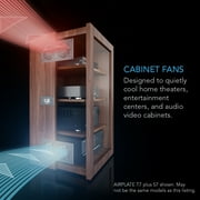 AC Infinity AIRPLATE T9, Quiet Cooling Fan System 18 with Thermostat Control, for Home Theater AV Cabinets