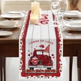 thumbnail image 3 of Table Runners 72 Inches Long Dress Scarves, Red Valentine's Day Farmhouse Kitchen Table Runner, Coffee Tablerunners, Love Heart Roses Gnomes Vintage Floral 16x72 Inch, 3 of 9