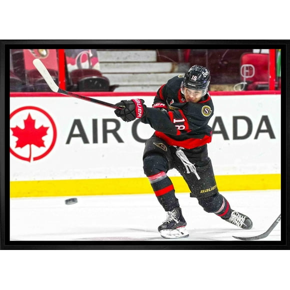 Frameworth Tim Stutzle 20x29 Canvas Framed Senators Shooting
