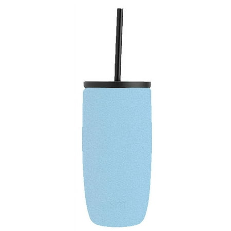 Simple Modern 16 fl oz Insulated Stainless Steel Voyager Tumbler with Straw Lid | Robin's Egg