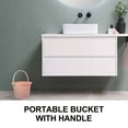 thumbnail image 3 of Raindrops Portable Plastic Bucket in Assorted Colors for Home, Bathroom, Outdoor Water Storage and Multi-Purpose Utility Use, 3 of 8