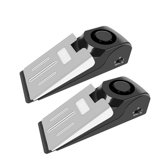 Door Stop Alarm, 2 Packs, Upgraded Wedge Door Stop Security Alarm Portable 120 dB Loud Siren Door Stopper Security Door Wedge Intruder Alert for Travel Home Apartment Houses