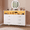 White, variant on Kicctian 6 Drawer Wood Dressers for Bedroom, Wide Black Dresser with Led Lights and Power Outlet, Chest of Drawers for Living Room Closet Entryway