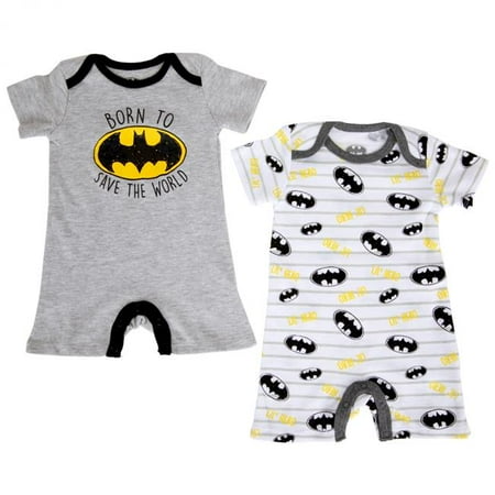 

Batman 832155-6-9months Batman Born to Save the World Infant Romper Bodysuit Set - 6-9 Months - Pack of 2