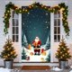 thumbnail image 4 of Herunwer Christmas Door Cover - Santa Claus Holiday Banner for Party Decoration, 4 of 6