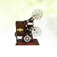 thumbnail image 4 of Mobutofu 1Pc Retro Movie Projector Music Box Brown Desktop Decor with Storage Mirror for Relaxing Melody, 4 of 7