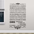 thumbnail image 4 of Calcomanía de vinilo para pared con las reglas de la casa, decoración del hogar islámica, religión, cultura, murales de reglas de la casa de estilo francés, 4 of 5