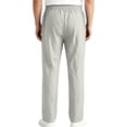 thumbnail image 3 of Guluxicc Men's Straight Leg Cotton Pants with Pockets Drawstring Elastic Waist Solid Daily Casual Trousers for Beach Vacation, 3 of 7