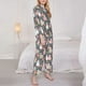 thumbnail image 3 of Balery Llamas Conjunto de Pijama con Estampado para Mujer, Conjunto de Dos Piezas con Manga Larga, Ropa de Dormir Suave con Bolsillos, Pijamas Cómodos-Large, 3 of 7