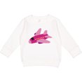 thumbnail image 2 of Inktastic Girls Pink Airplane Pilot Toddler Sweatshirt, 2 of 4