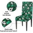 thumbnail image 3 of Chair Covers for Dining Room Set of 6, Green Football Soccer Washable Spandex Parsons Slipcovers, Removable Kitchen Chair Cover, Stretch Seat Protector for Home Party Hotel, 3 of 6