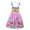 Pink-Floral, variant on Toddler Baby Girls Kids Strap Princess Party Tutu Dress Sleeveless Flower Rainbow Sundress