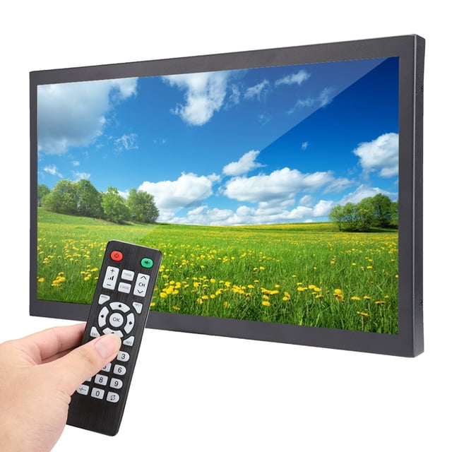 TFT LCD Monitor, 17.3inch 1920x1080P Full HD TFT Industrial Monitor 16:9 Widescreen Display Security Monitor, PC, TV, CCTV Metal Shell Monitor With VGA HDMl AV BNC Input, VESA Rack