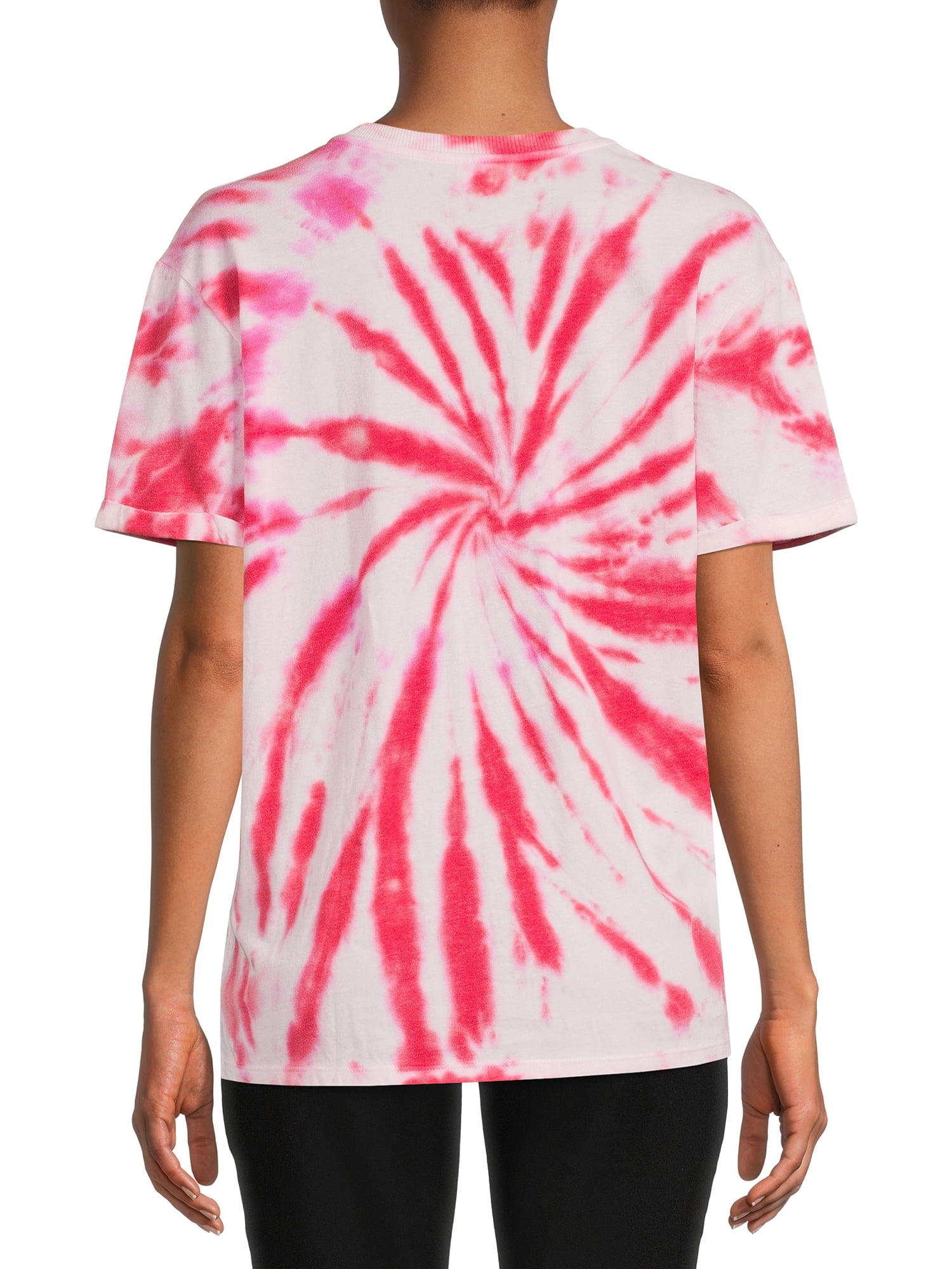 No Boundaries Juniors’ Tie Dye Boyfriend T-Shirt