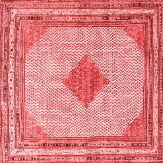 Ahgly Company Indoor Square Persian Red Traditional Area Rugs, 3' Square