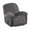 Grey, variant on Enova Home Real Velvet Spandex Recliner Chair Slipcover with Elastic Bottom Side Pocket (Grey)