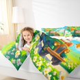 thumbnail image 4 of Feelyou Cute Green Gnome Full Size Comforter Sets, Lucky Shamrock Leaf Bedding Comforter Set, Happy St. Patrick's Day Reversible Bedding Sets, Breathable Home Decor, 3-Piece, 4 of 8
