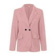 thumbnail image 2 of Gvdentm Women's Long Sleeve Blazer Single Button Jacket Blazer with Pocket Red,XL, 2 of 5