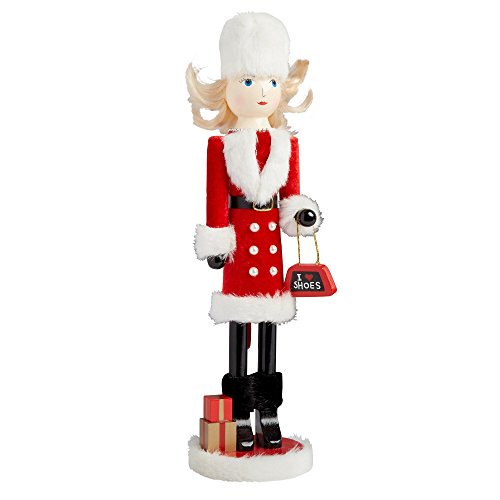 Nantucket Home Wooden Christmas Nutcracker Decor, 15Inch (I love Shoes