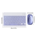 thumbnail image 5 of Wireless Keyboard and Mouse Combo, Quiet Rechargeable Keyboard with Low-Profile Keys and Ergonomic Mouse for Tablet, Laptop and Smartphone, Purple, 5 of 6