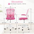 thumbnail image 3 of Gymax 2PCS Home Office Drafting Chair w/Flip-Up Armrests Adjustable Footrest Ring, 3 of 10