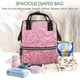 thumbnail image 5 of Disketp Pink Glitter Mochila de Pañales de Gran Capacidad con Múltiples Bolsillos, Mochila de Viaje Multifuncional para Bebé, Unisex, Moderna y Resistente, 5 of 6