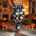 thumbnail image 5 of IAJDKMEK Men's Halloween Themed Pajama Pants - Breathable Sleep Bottoms with Pockets & Drawstring, Ideal Mens Casual Pants and Pajama Bottoms, Cozy Halloween Pajamas,Black L, 5 of 8