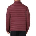 thumbnail image 3 of INSPIRE CHIC Men's Winter Solid Color Stand Collar Zipper Quilted Puffer Jacket L Burgundy, 3 of 6