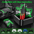 thumbnail image 7 of Rechargeable Xbox Controller Battery Pack for Xbox one/Xbox One S/Xbox X/Xbox Elite/Xbox Series X|S, 4x6240mWh Batteries Pack for Xbox Accessories Kits, Xbox 360 Console,Xbox Controller Battery Pack, 7 of 7