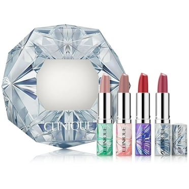 Clinique Kisses Lipstick Set, 4 Piece including Barely, Bamboo Pink, Angel Red, A Different Grape