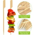 thumbnail image 2 of Cocktail Picks Bamboo Skewers For Appetizers, Paddle Wooden Skewers, Fancy Flat Toothpicks For Appetizers Party Sandwich Fruit Charcuterie, 2 of 7