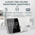 thumbnail image 6 of Magnetic Wireless Charger,Wireless Charging Station, 3 in 1 Fast Safe Charger Stand,15W Dimmable Digital LED Display Time Temperature and Alarm Clock Function,Perfect Desk Decor,White, 6 of 9