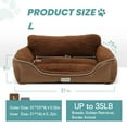 thumbnail image 4 of Euchirus Pet Dog Bed - Soft Plush Orthopedic Washable Dog Sofa with Waterproof Bottom, 4 of 18