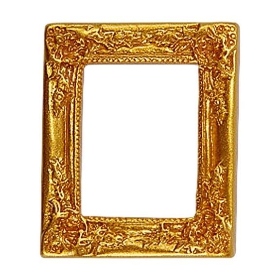 JilgTeok 1 Packs Mini Antique Photo Frame Small Resin Picture Frame with Carved Decor Vintage Home Decor, Gift for Family, 6x5cm