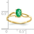 thumbnail image 2 of Primal Gold 14 Karat Yellow Gold 6x4mm Oval Emerald Ring, 2 of 4