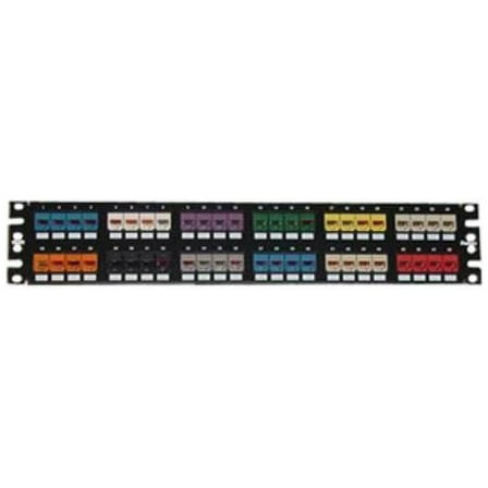 Panduit CPP48FMWBLY 48-Port Flat Flush-Mount Patch Panel, Black